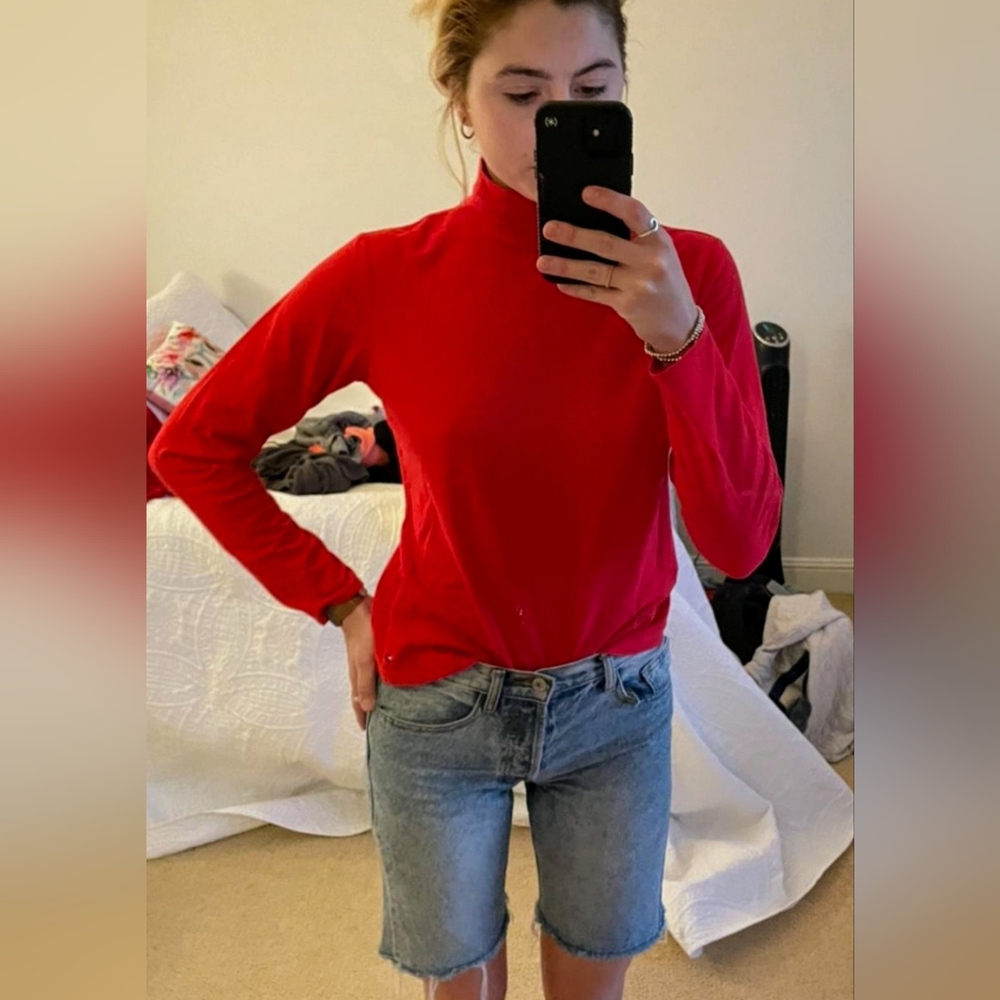 Women's Tommy Hilfiger Red Turtleneck - Size M - Picture 4 of 4